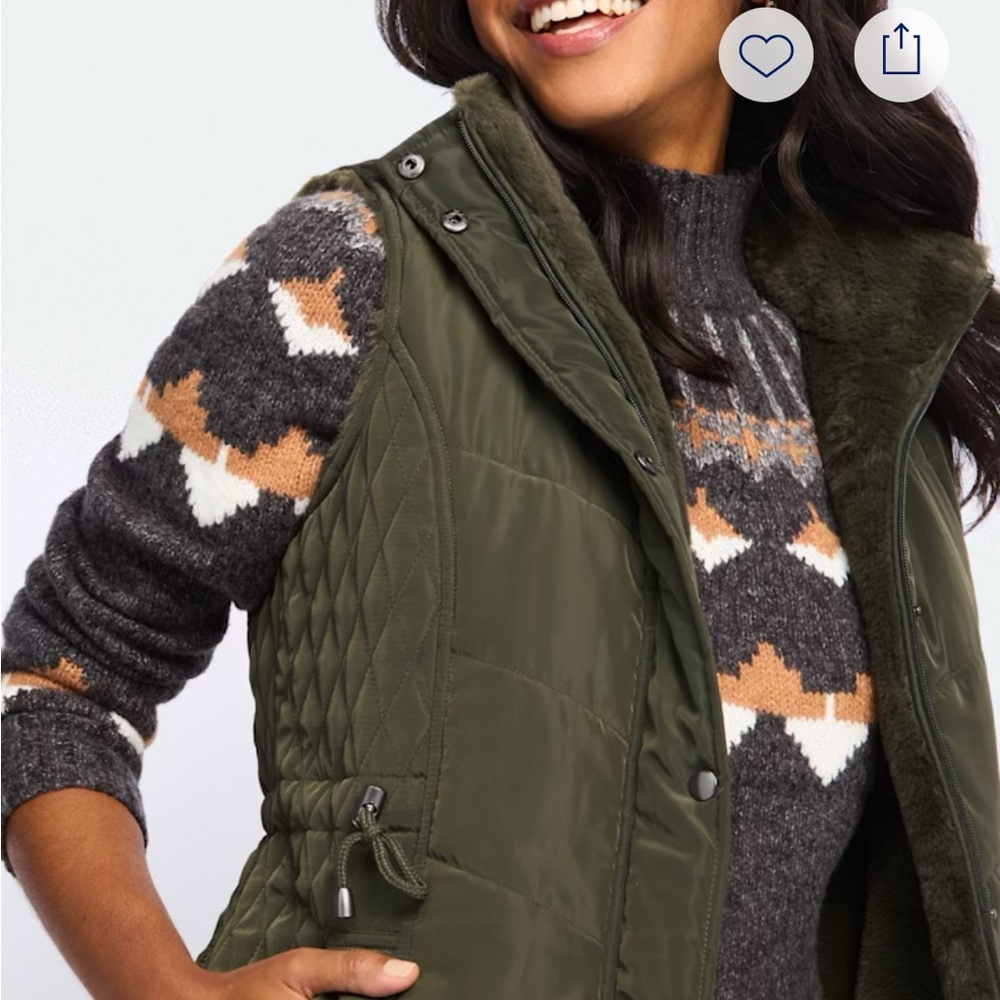 Olive Quilted Women's Vest